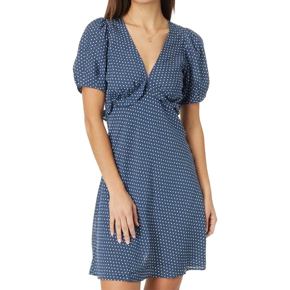 NWT Madewell Puff Sleeve Ruffle Mini Dress - Picture 1 of 7